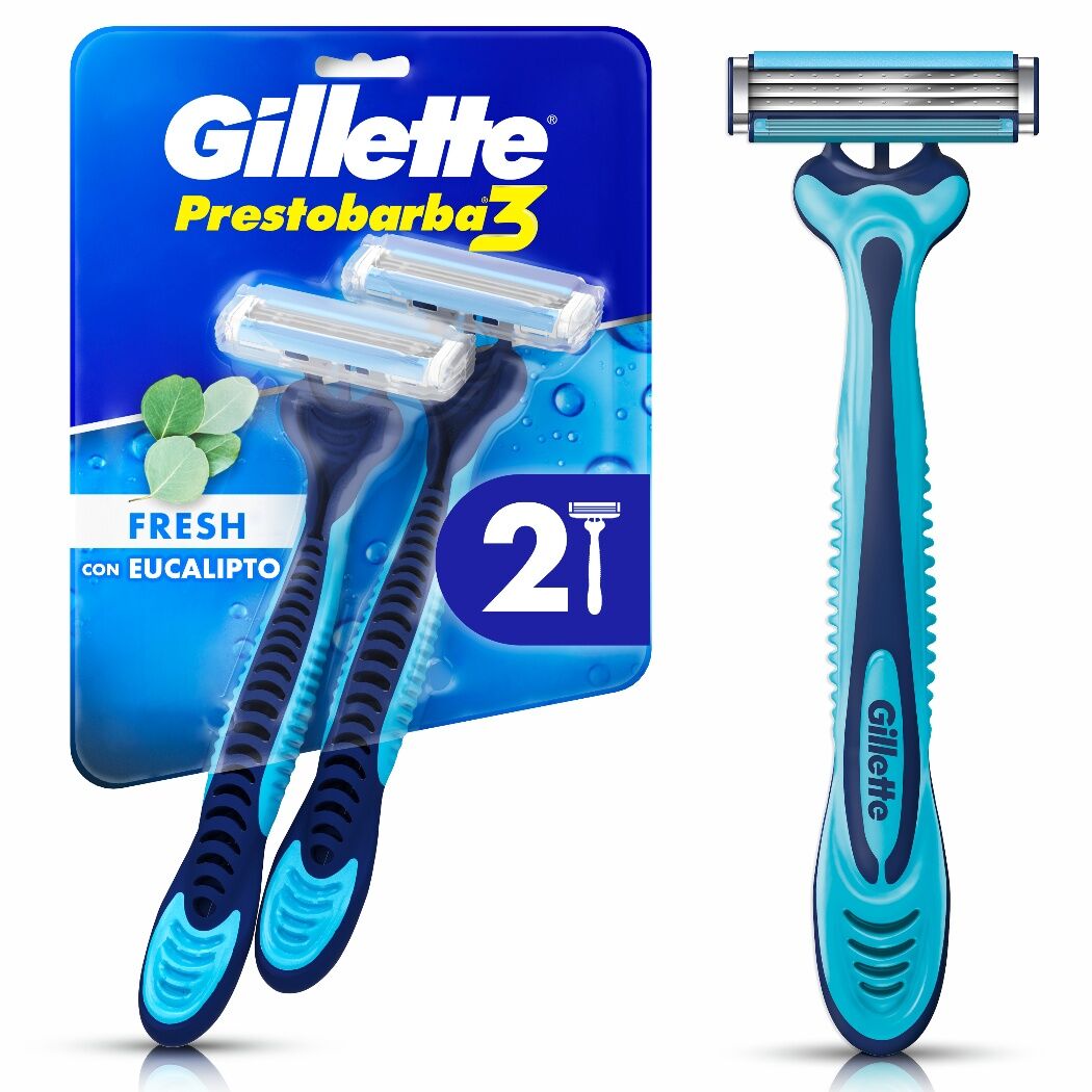 Máquina de Afeitar Gillette Prestobarba3 Fresh 2 Unidades