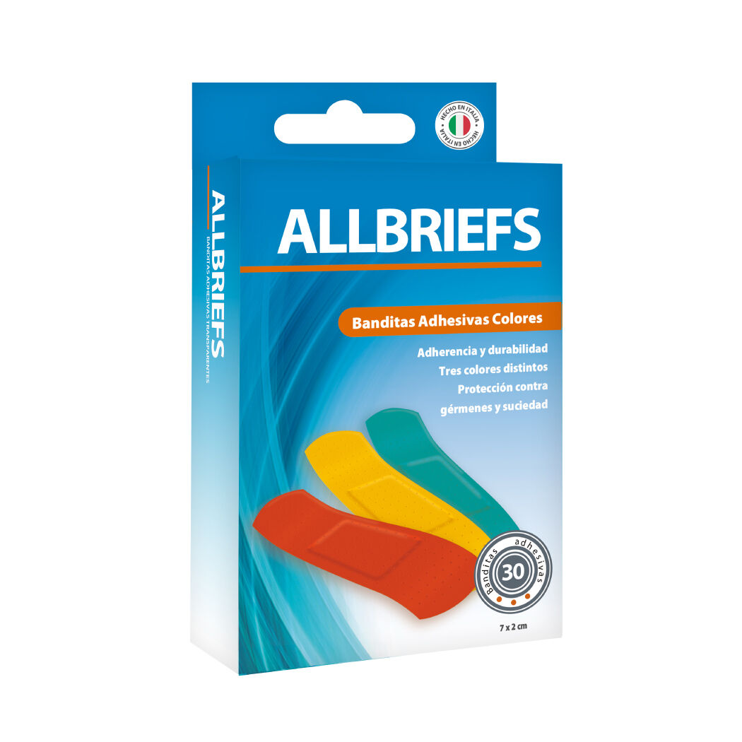 Parches Adhesivos Colores Allbriefs 30 Unidades