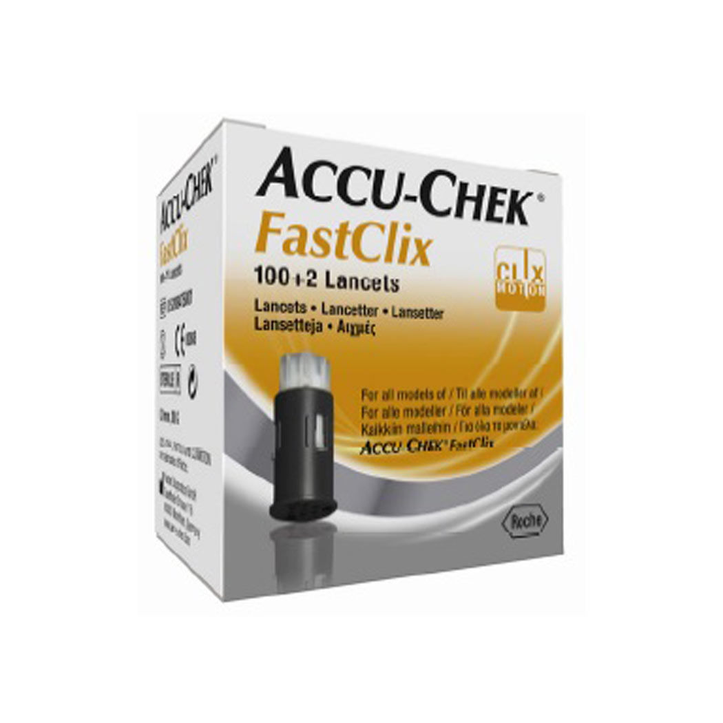 Lancetas Fastclix Para La Medición De Glicemia 102 Unidades