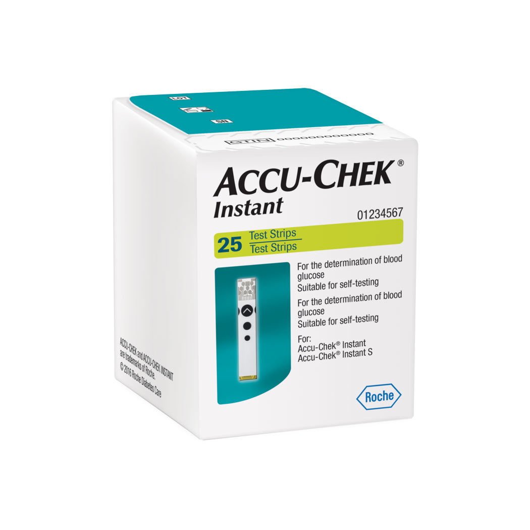 Cintas Para Medir Glucosa Accu-Chek Instant 25 Cintas