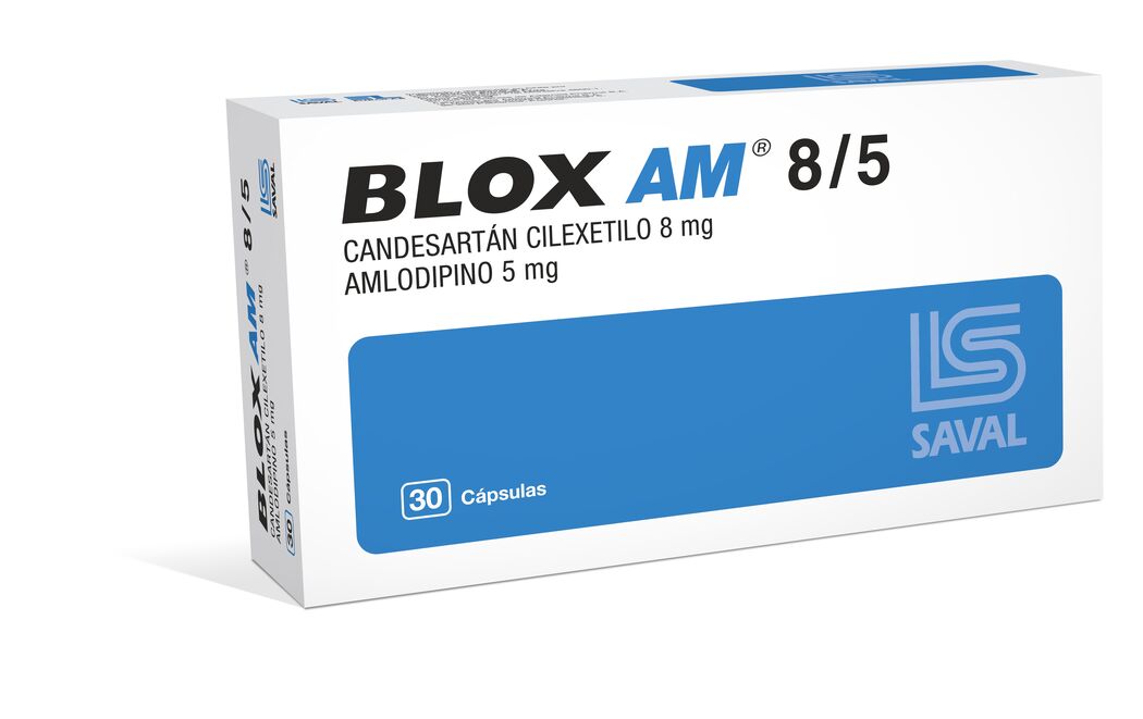 Blox AM 8/5 Candesartán / Amlodipino 30 Cápsulas