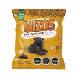 Galletas De Arroz Mizos Chocolate Naranja 25g