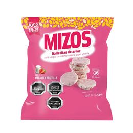 Galletas Mizos de arroz, yogurt y frutilla 25g