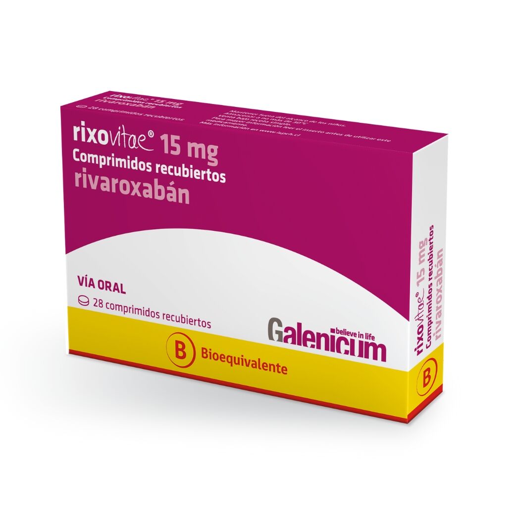 Rixovitae (B) Rivaroxaban 15mg 28 Comprimidos Recubiertos