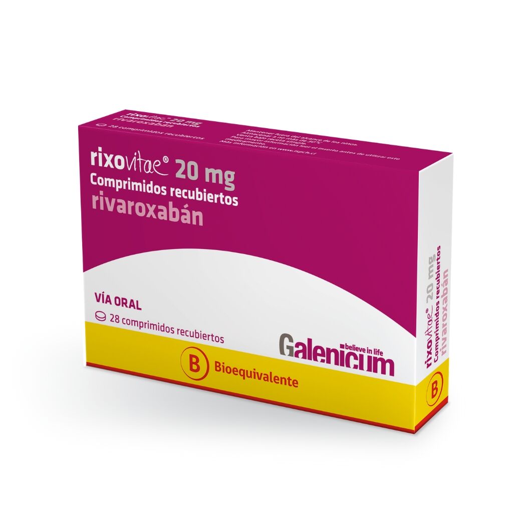 Rixovitae (B) Rivaroxaban 20mg 28 Comprimidos Recubiertos