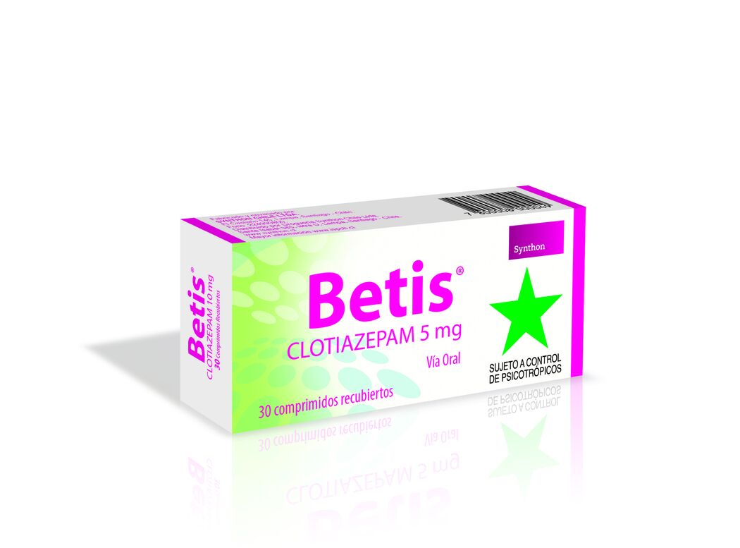 Betis Clotiazepam 5mg 30 Comprimidos Recubiertos