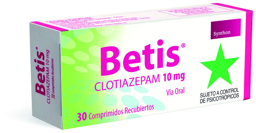 Betis Clotiazepam 10mg 30 Comprimidos Recubiertos
