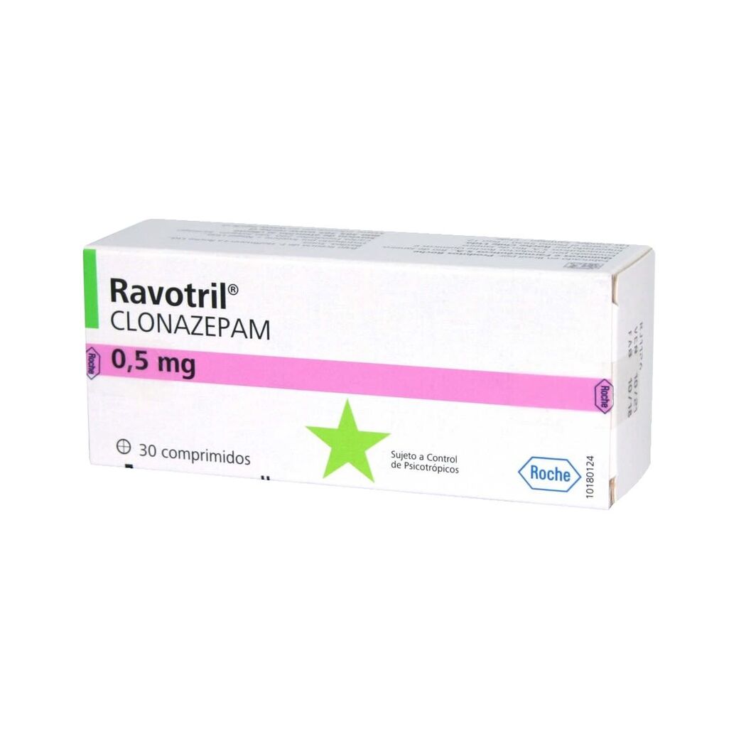 Ravotril (R) Clonazepam 0.5mg 30 Comprimidos