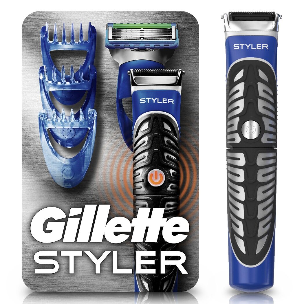 Afeitadora Eléctrica Gillette Styler + Cartucho para Afeitar la Barba y Cuerpo