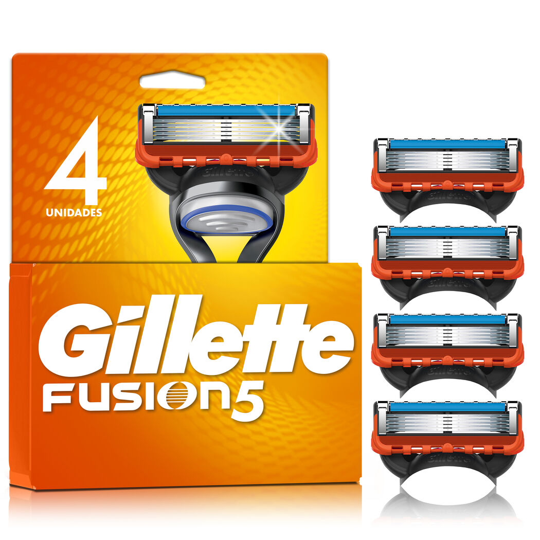Repuesto Máquina de Afeitar Gillette Fusion5 con 5 Cuchillas 4 Unidades