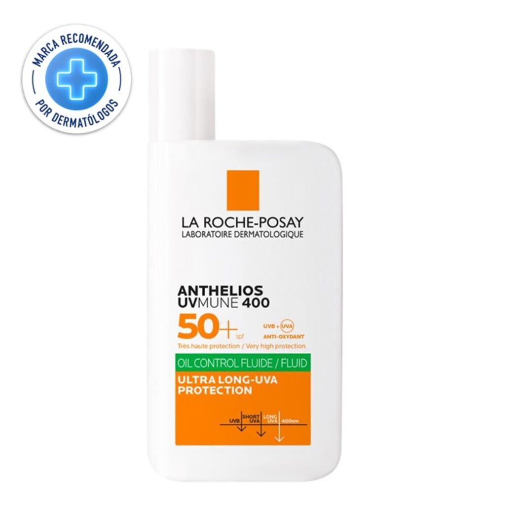  Protector Solar Rostro La Roche-Posay Anthelios UV Mune 400 Oil Control Fluid FPS50+ 50ml
