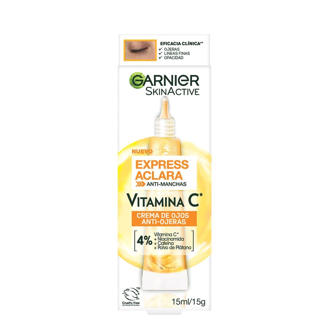 Crema Garnier Express Aclara Vitamina E 15ml Todo Tipo de Piel