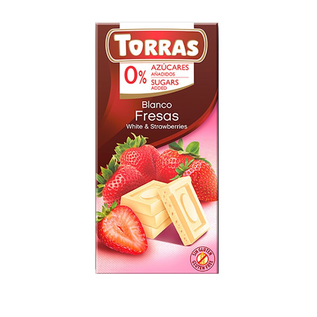 White & Strawberries Sin Azúcar 75g