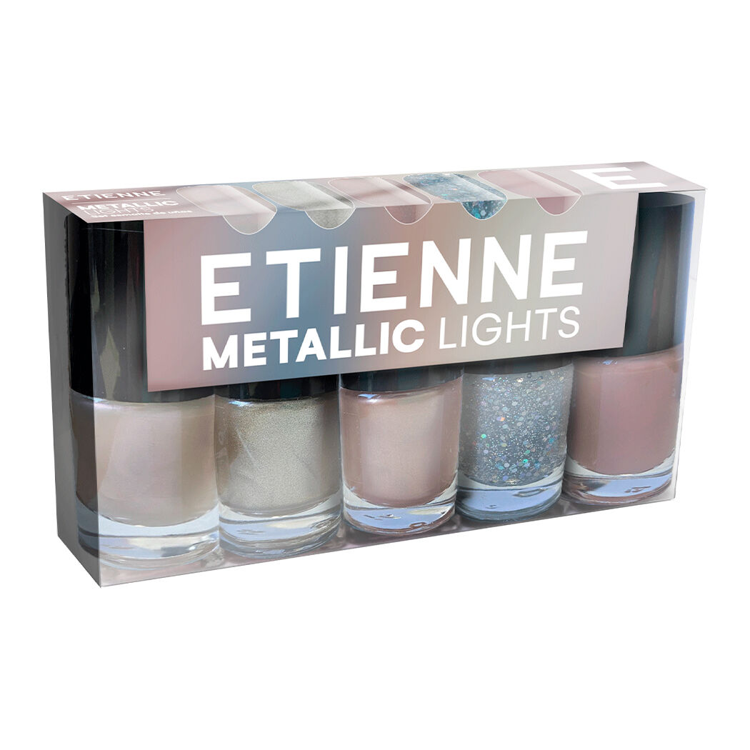 Etienne Set 5 Esmaltes Metallic Lights