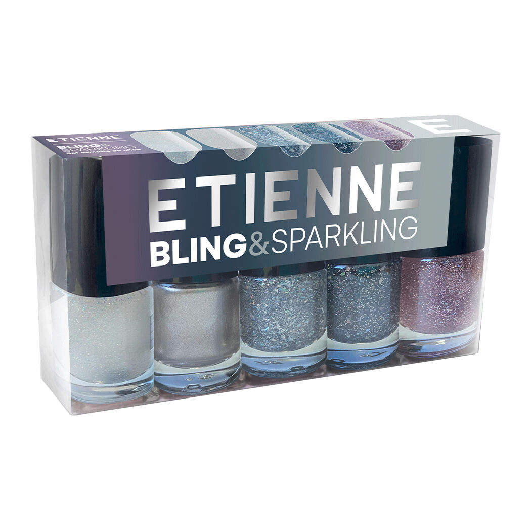Etienne Set 5 Esmaltes Bling / Sparkling
