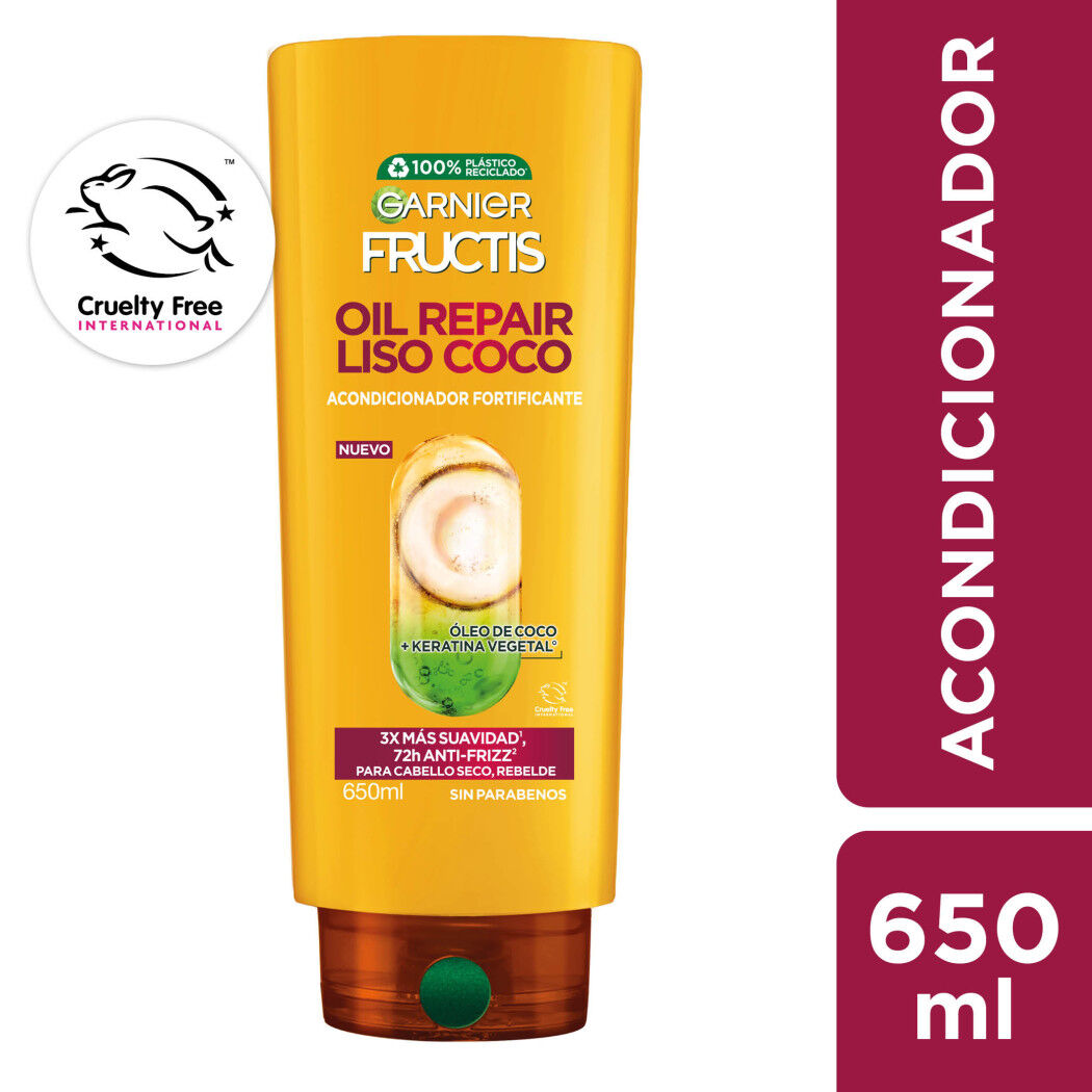 Acondicionador Garnier Fructis Liso Coco 650ml Fortificante