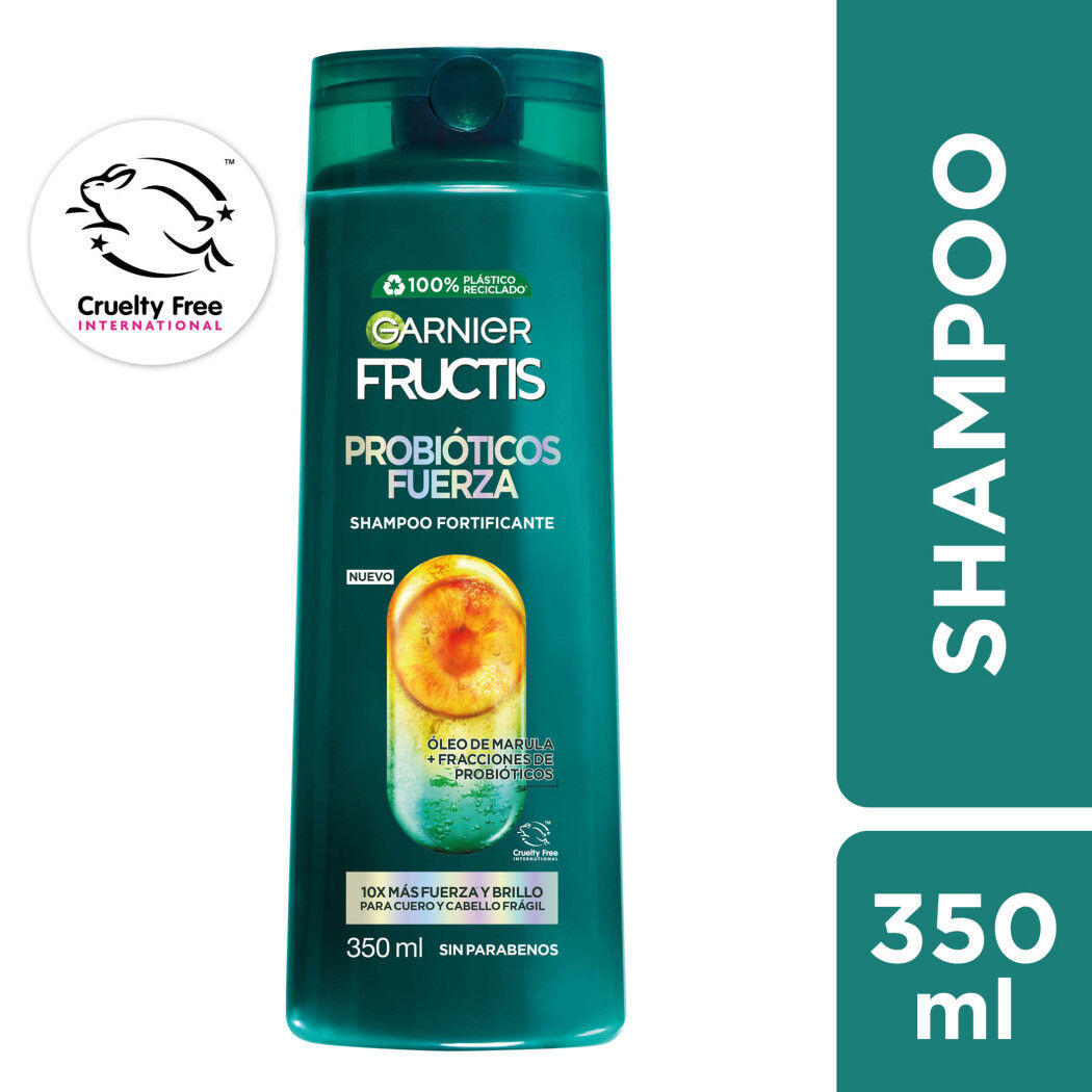 Shampoo Garnier Fructis Probióticos Fuerza 350ml