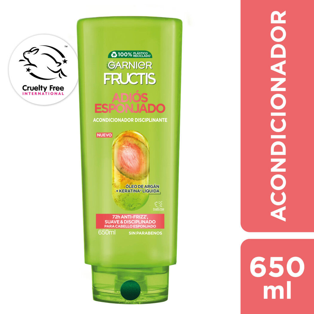 Acondicionador Garnier Fructis AntiFrizz Adiós Esponjado 650ml