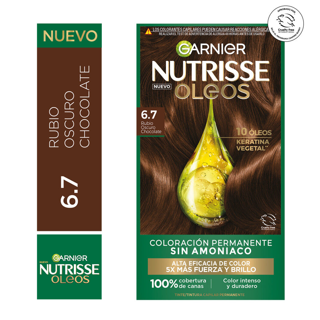 Tintura Nutrisse Oleos 6.7 Rubio Oscuro Chocolate