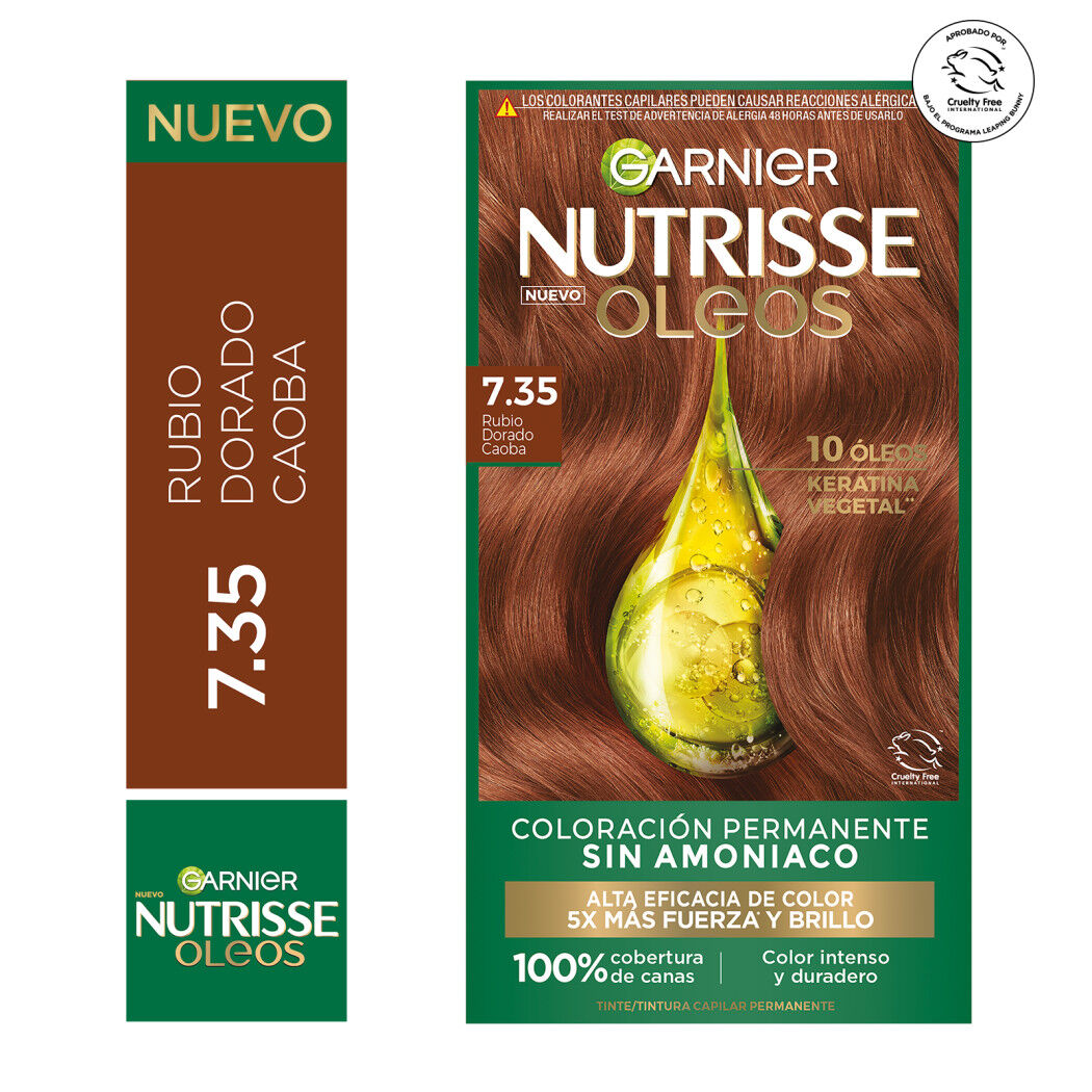 Tintura Nutrisse Oleos 7.35 Rubio Dorado