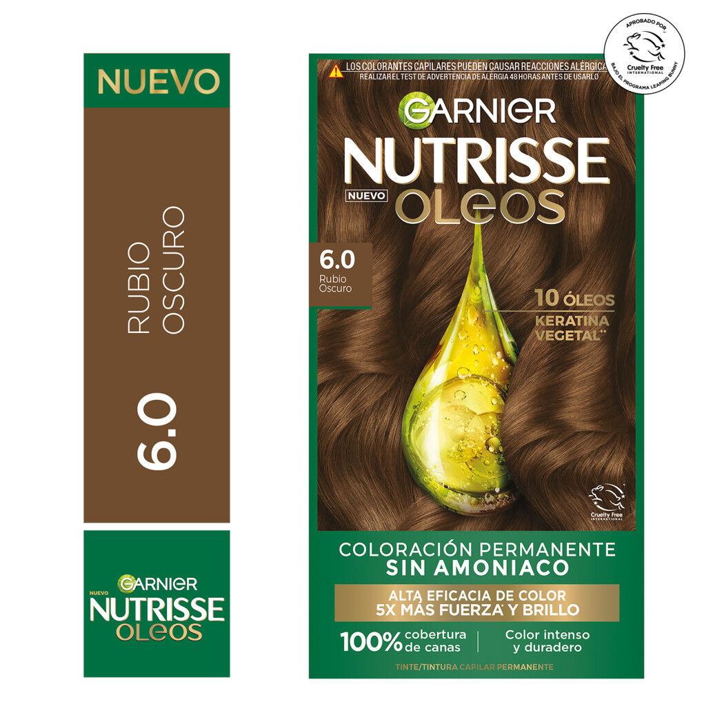 Tintura Nutrisse Oleos 6.0 Rubio Oscuro
