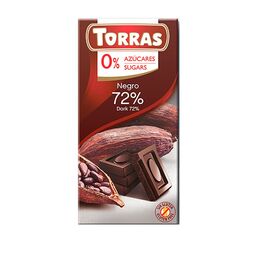 Chocolatre Dark 72% Sin Azúcar Negro 75g
