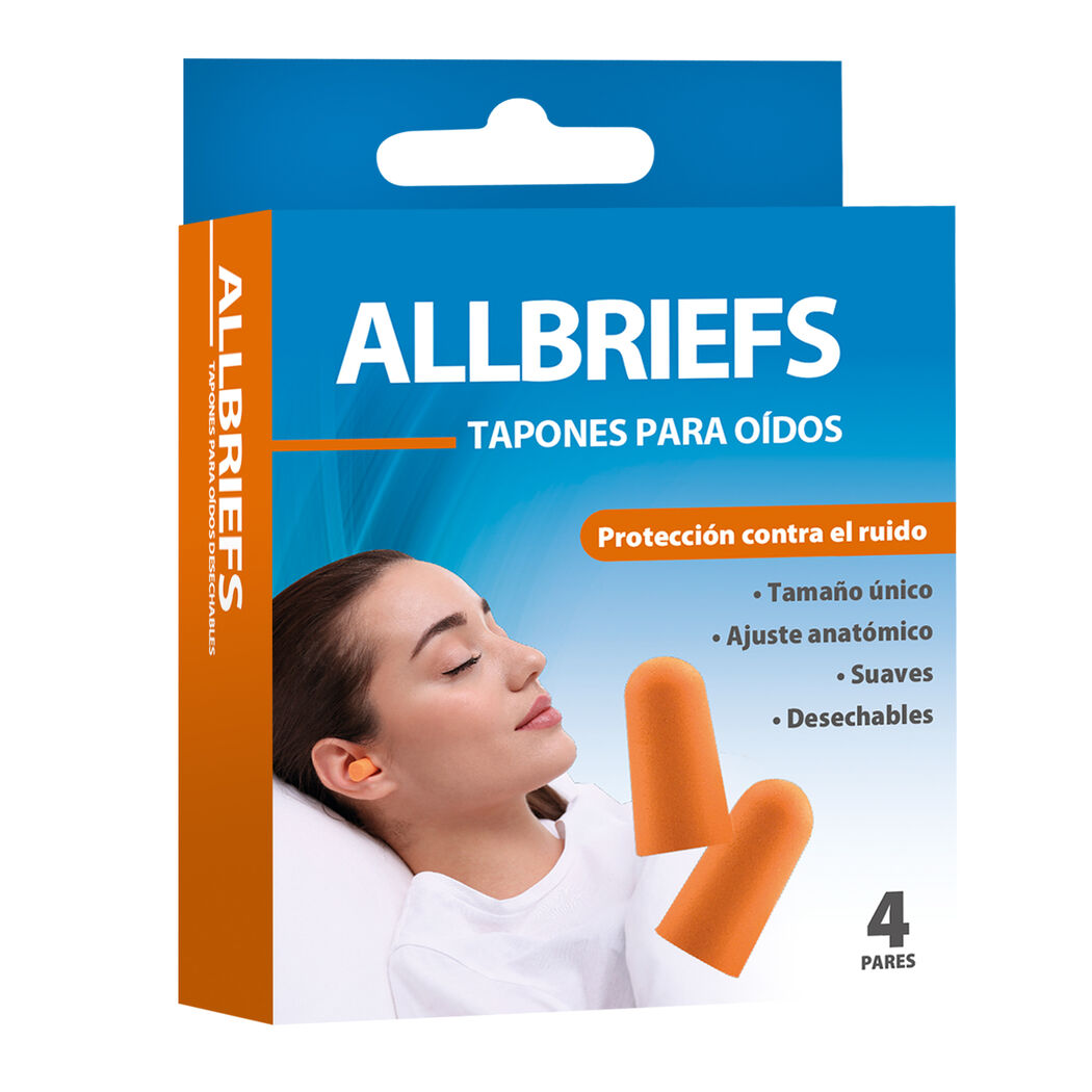 Tapones de Oído Allbriefs 4 Pares