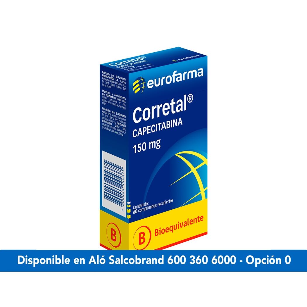 Corretal (B) Capecitabina 150mg 60 Comprimidos Recubiertos