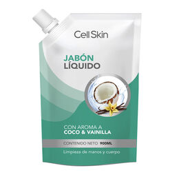 Jabon-liquido-coco-vainilla-doypack-cell-skin-900ml