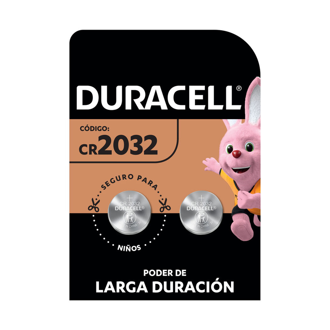 Duracell Pack x2 Pila de Botón 2032 Litio