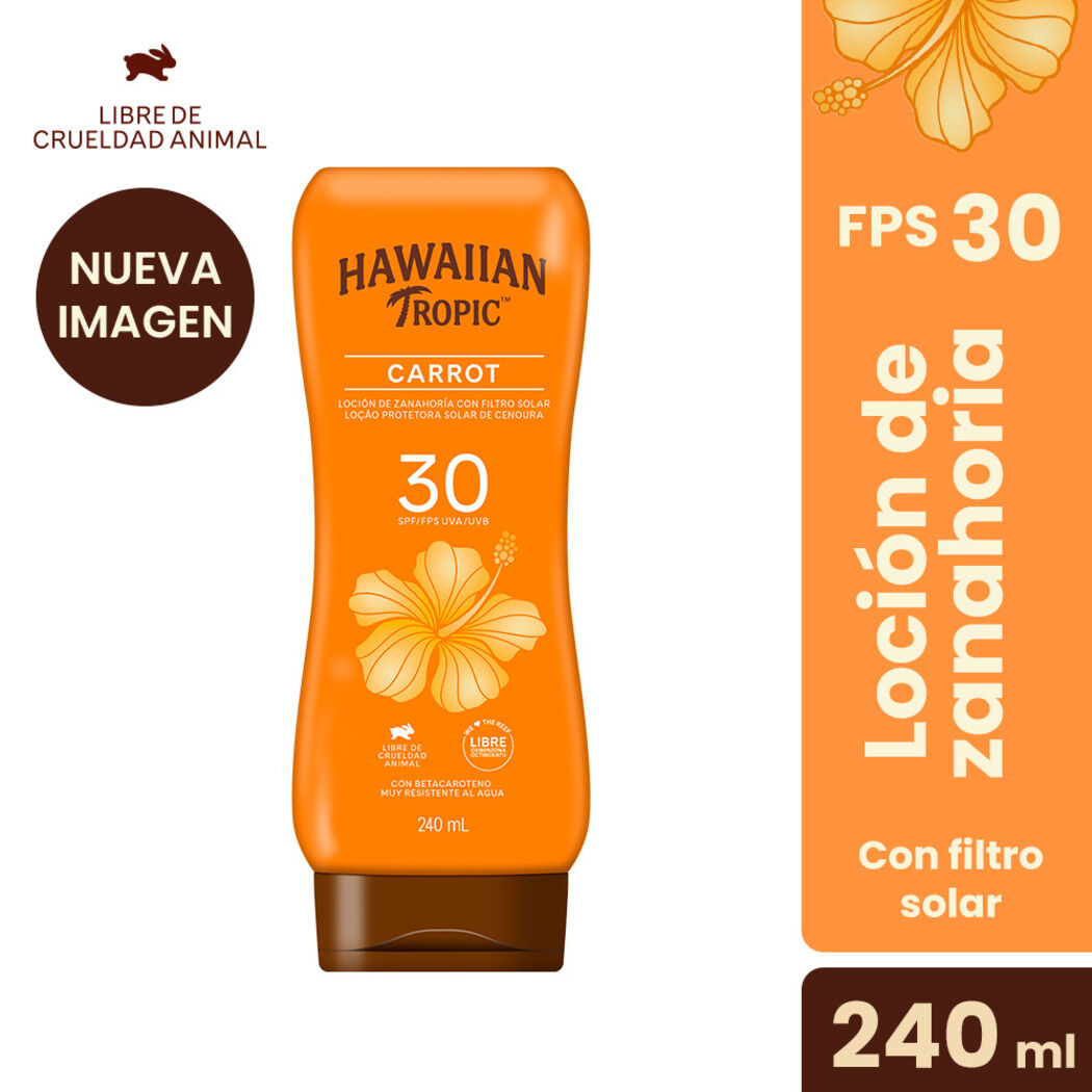 Loción Bronceadora FPS30 Zanahoria