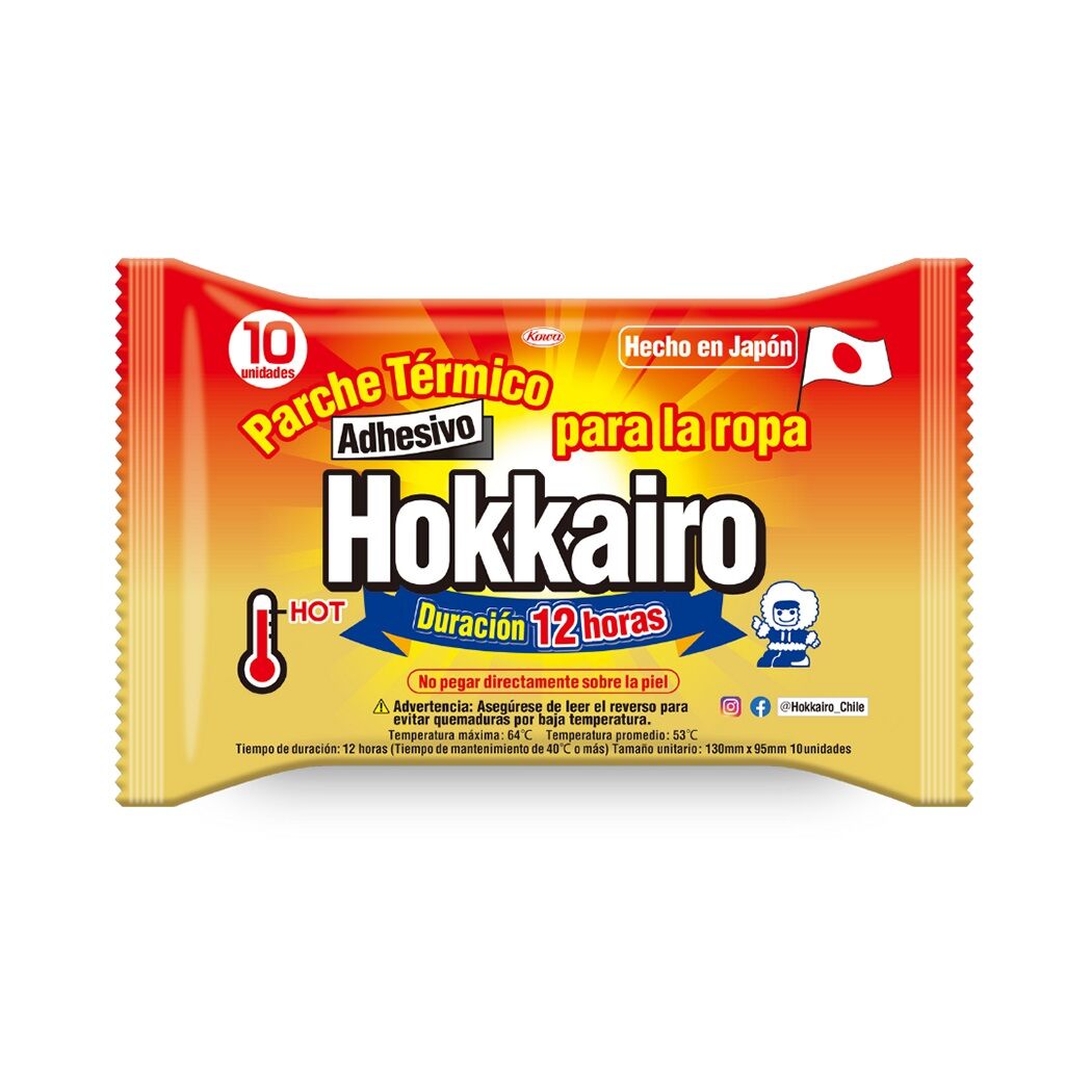 Hokkairo Parche Térmico Pack 10 Unidades