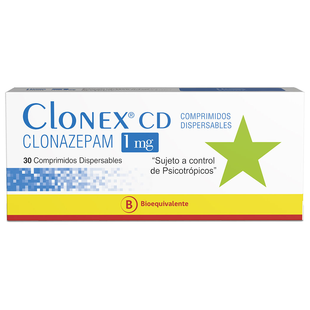 Clonex CD Clonazepam 1mg 30 Comprimidos Dispersables