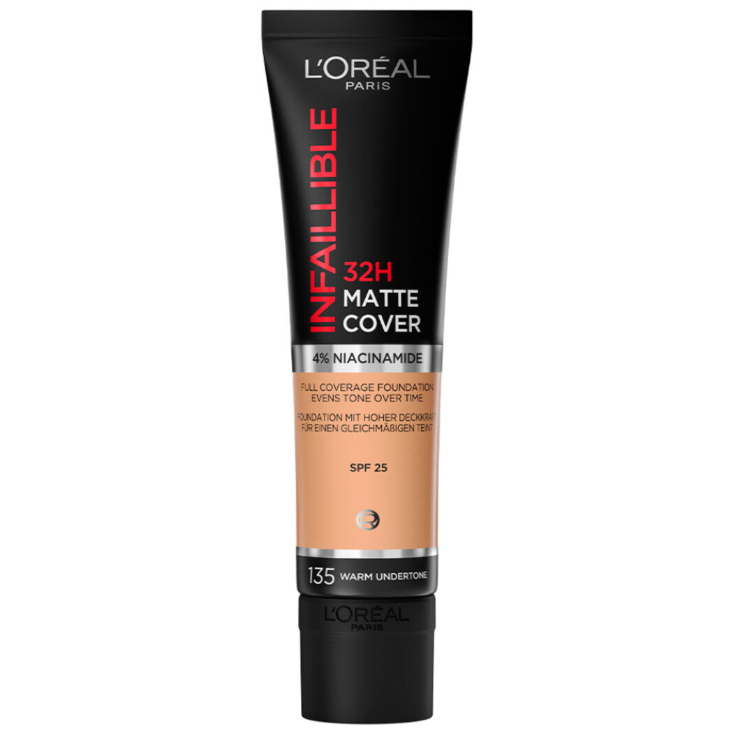 Base L'Oréal Infaillible Matte Cover Foundation Frites 135 Vanille Eclat 30ml