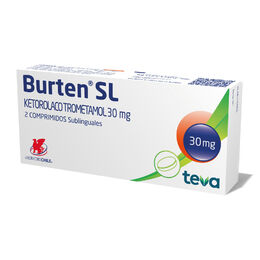 Burten SL Ketorolaco 30mg 2 Comprimidos Sublinguales
