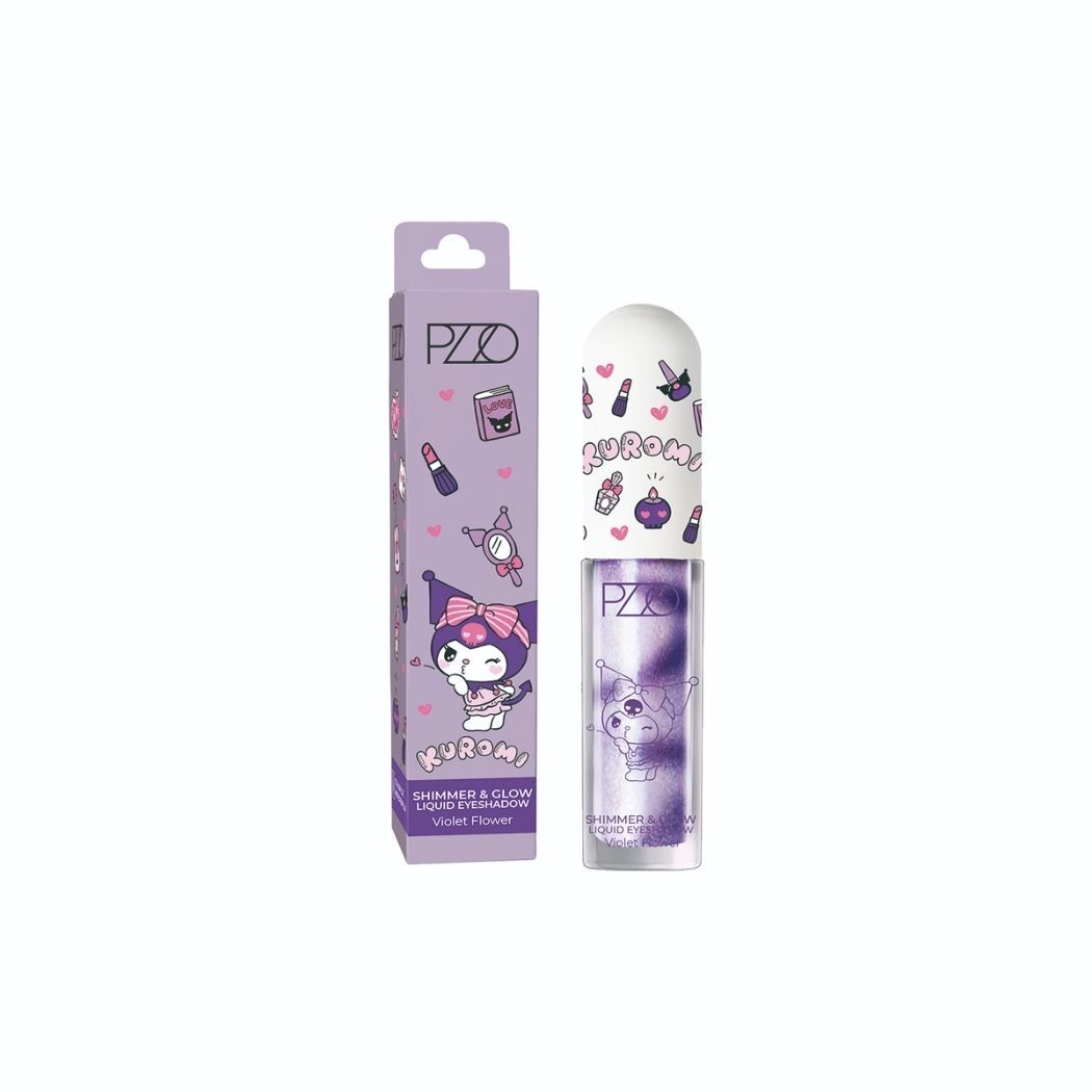 Pzzo Kuromi Shimmer & Glow Liquid Eyesh Violet Flower