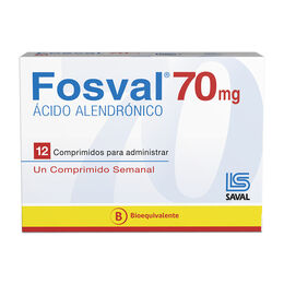 Fosval (B) Ácido Alendrónico 70mg 12 Comprimidos
