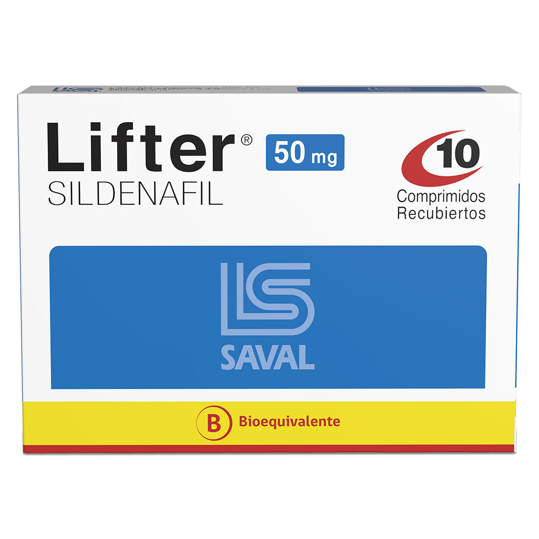 Lifter (B) Sildenafil 50mg 10 Comprimidos Recubiertos