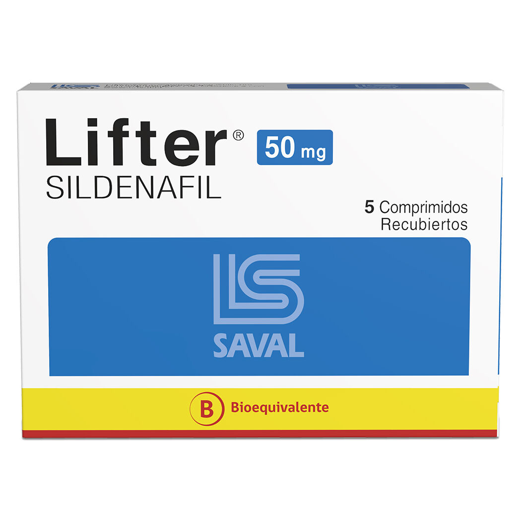 Lifter (B) Sildenafil 50mg 5 Comprimidos Recubiertos