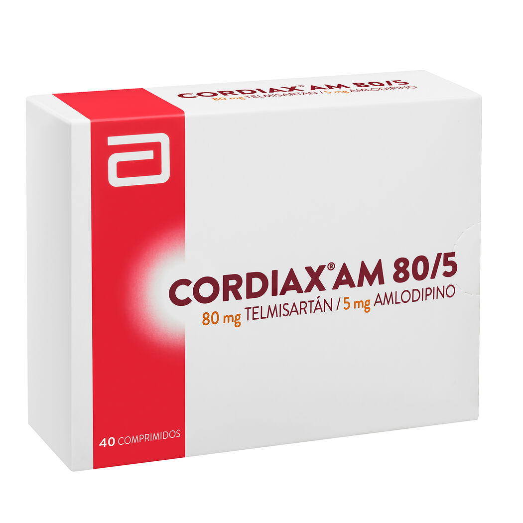 Cordiax AM 80/5 Telmisartán / Amlodipino 40 Comprimidos