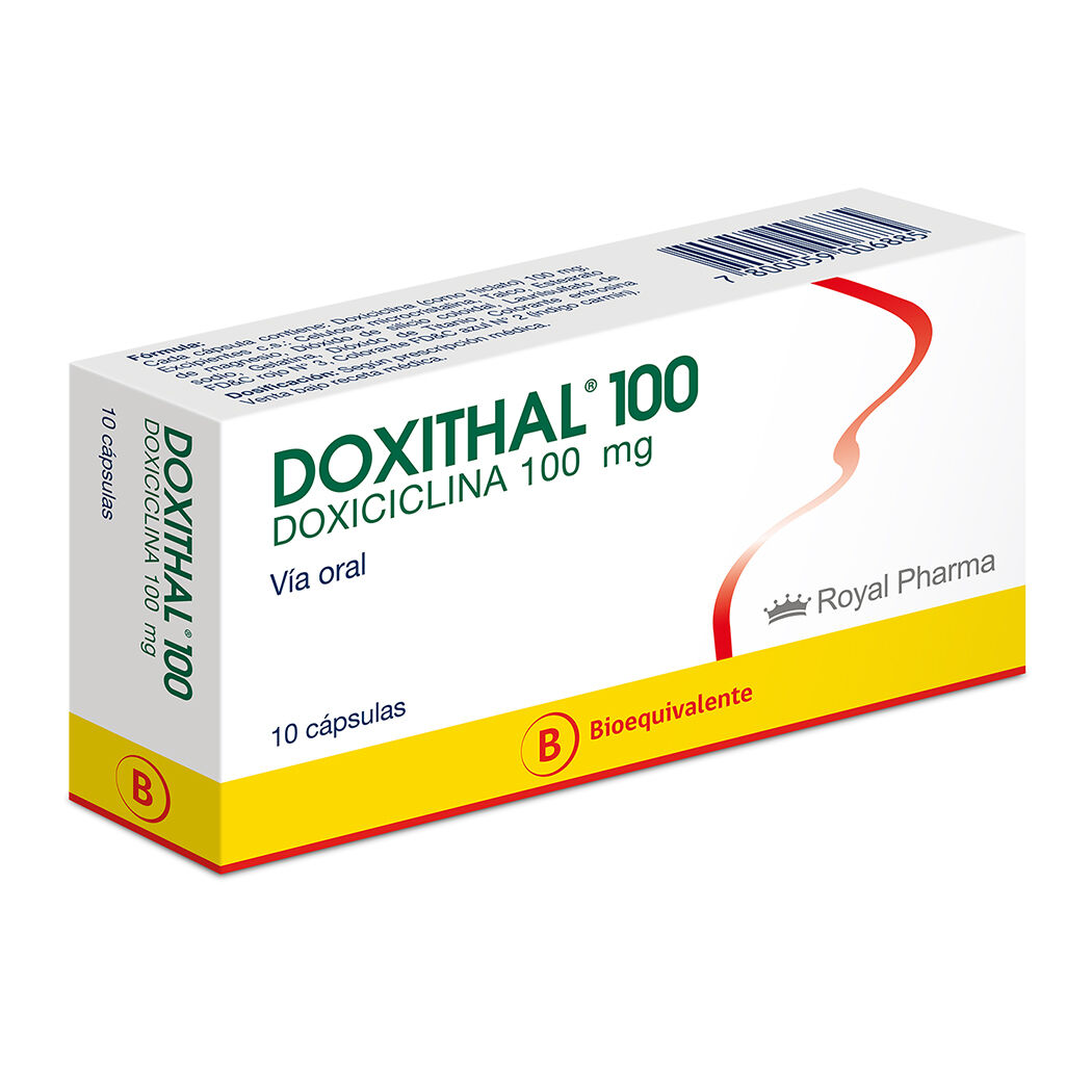 Doxithal (B) Doxiciclina 100mg 10 Cápsulas
