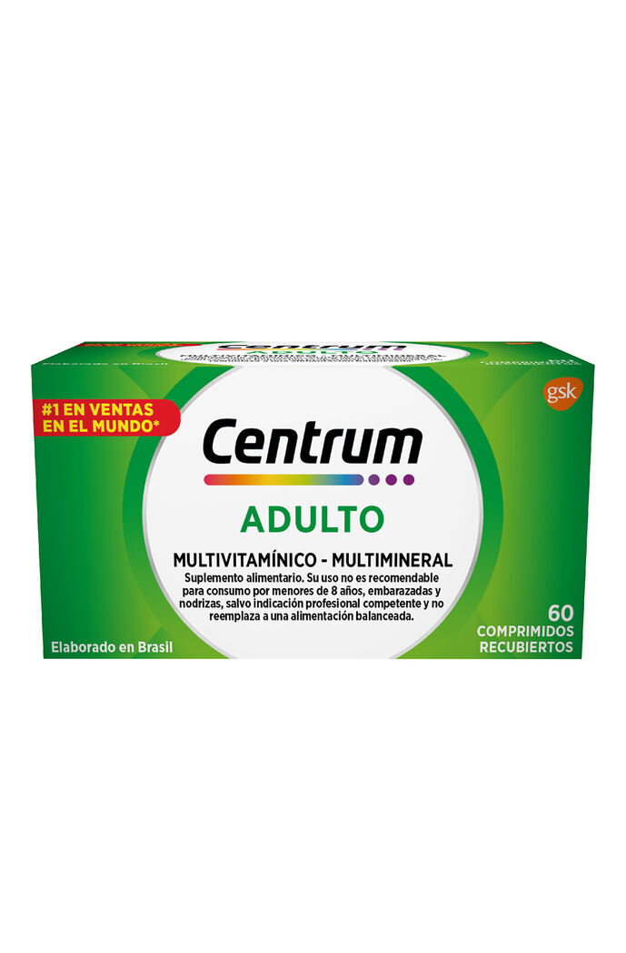 Centrum Adultos Multivitamínico con Vitaminas y Minerales 60 Comprimidos