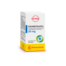 Esomeprazol 20 mg 30 cápsulas con gránulos con recubrimiento entérico