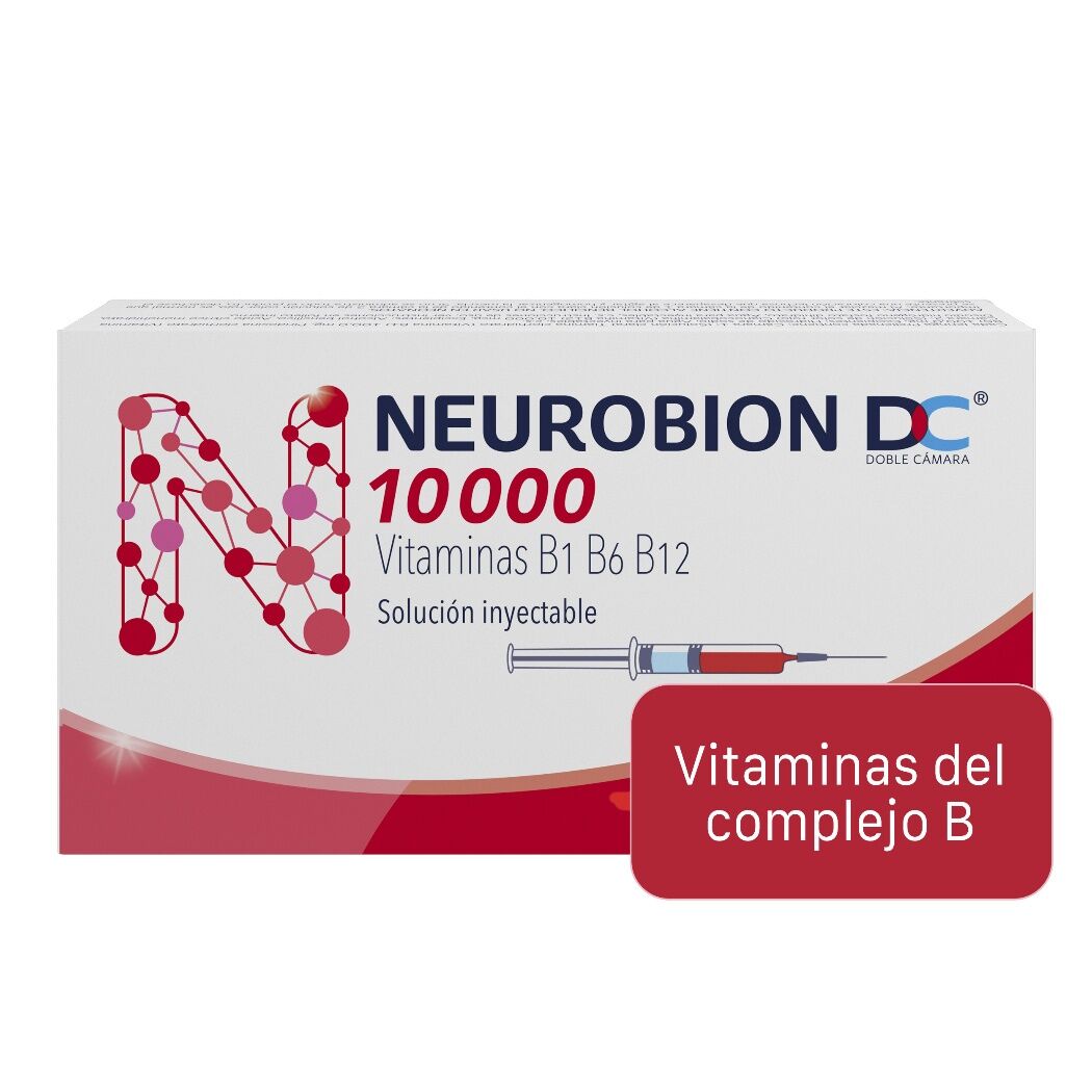 Neurobion DC Solución inyectable Vitaminas del Complejo B con 3 jeringas