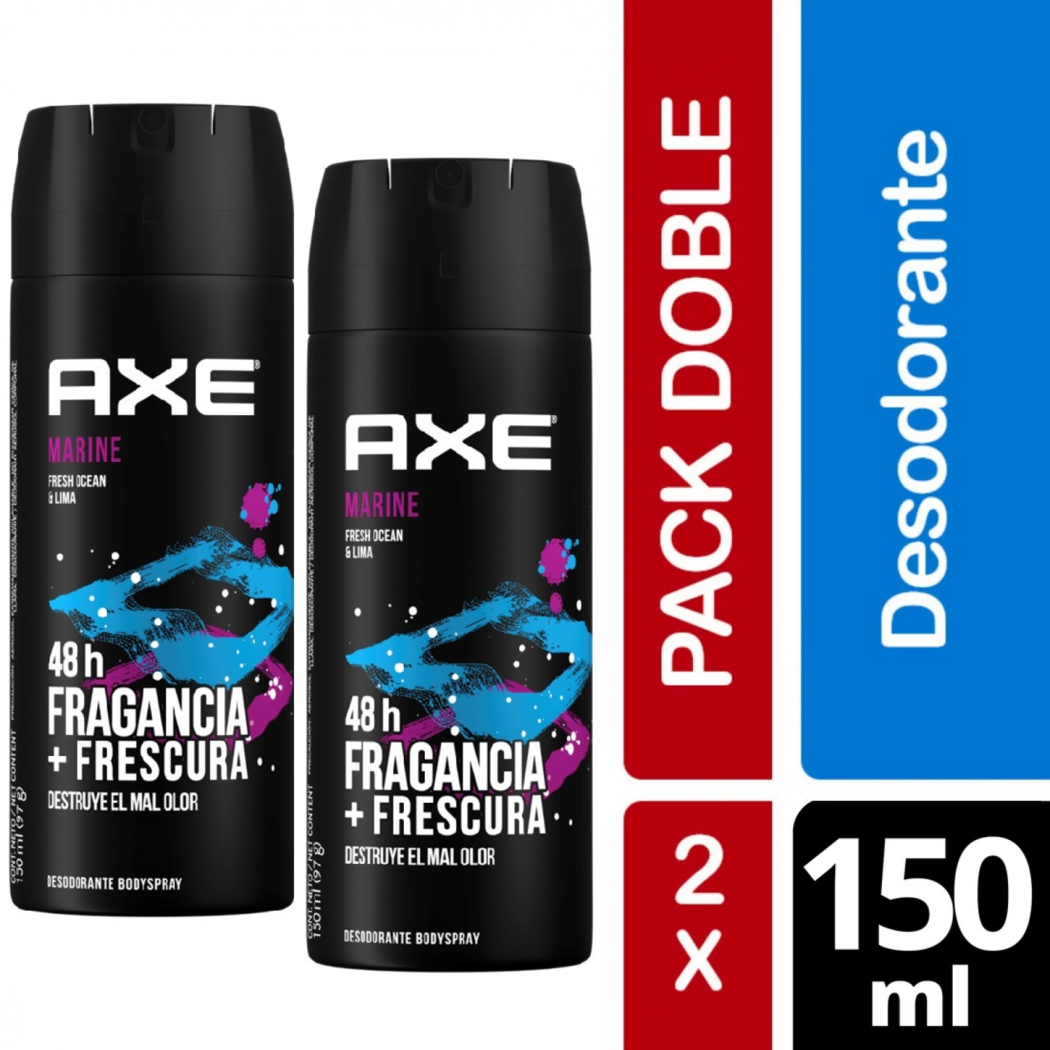 Axe Desodorante En Barra Marine 2Unid