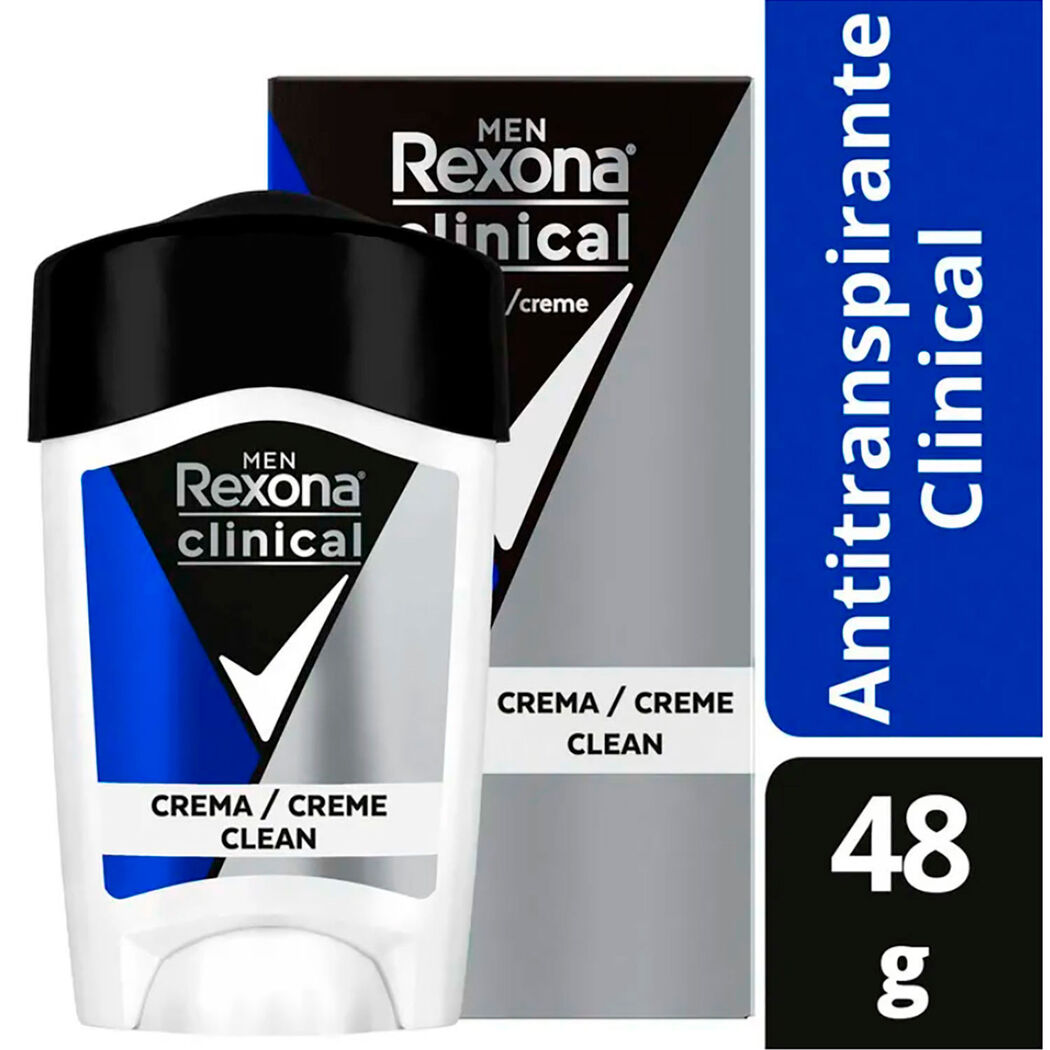Desodorante barra Hombre Rexona Clinical Men Clean 48gr