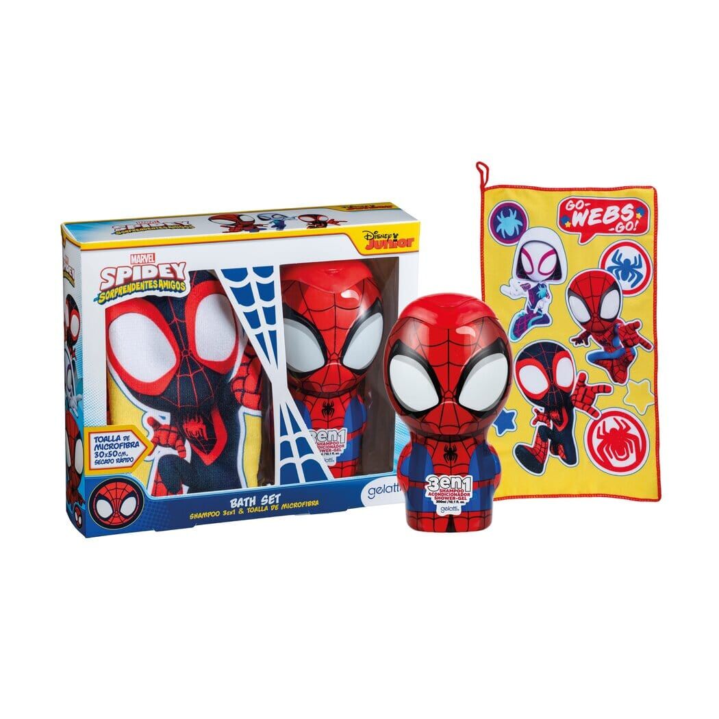 Set De Baño Shampoo + Toalla Spiderman