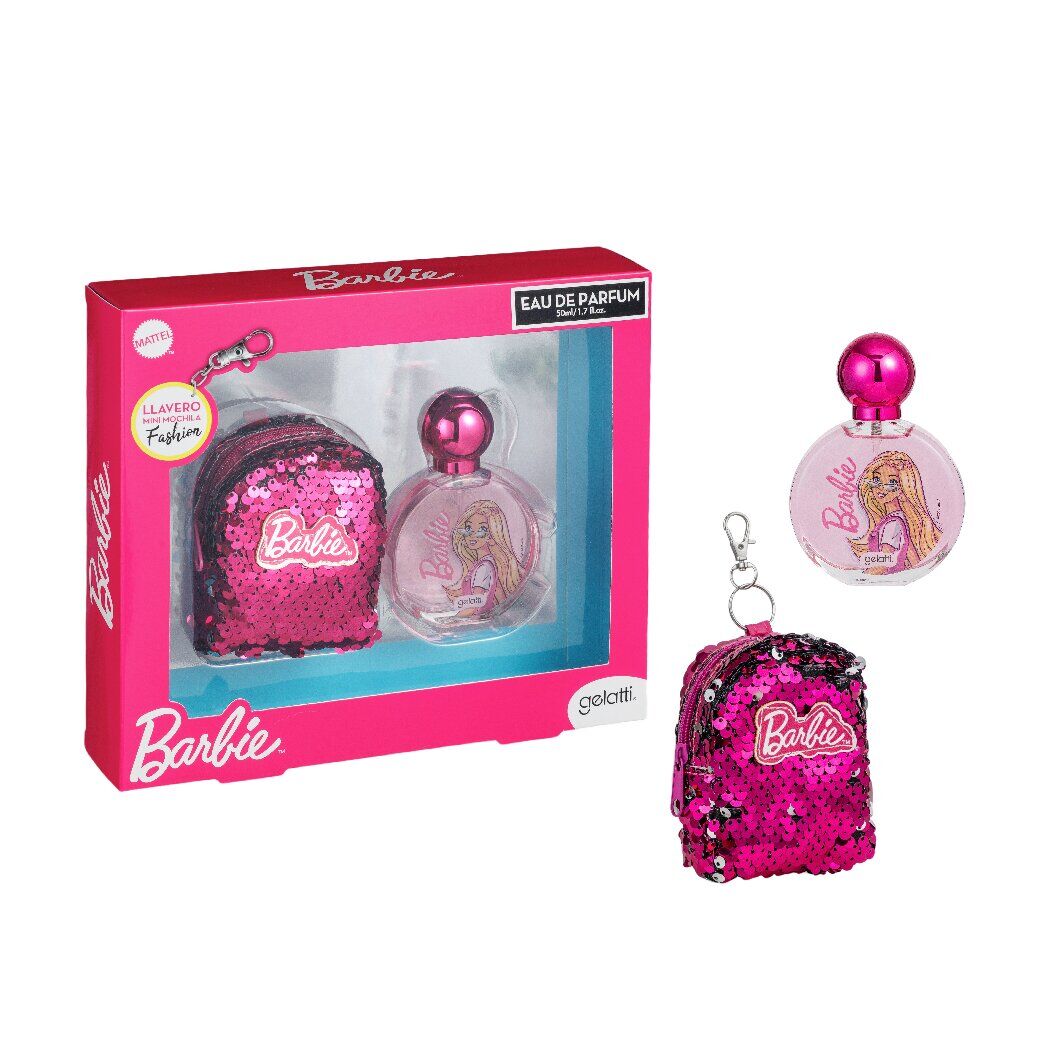 Set De Perfume + Llavero Mini Mochila Barbie