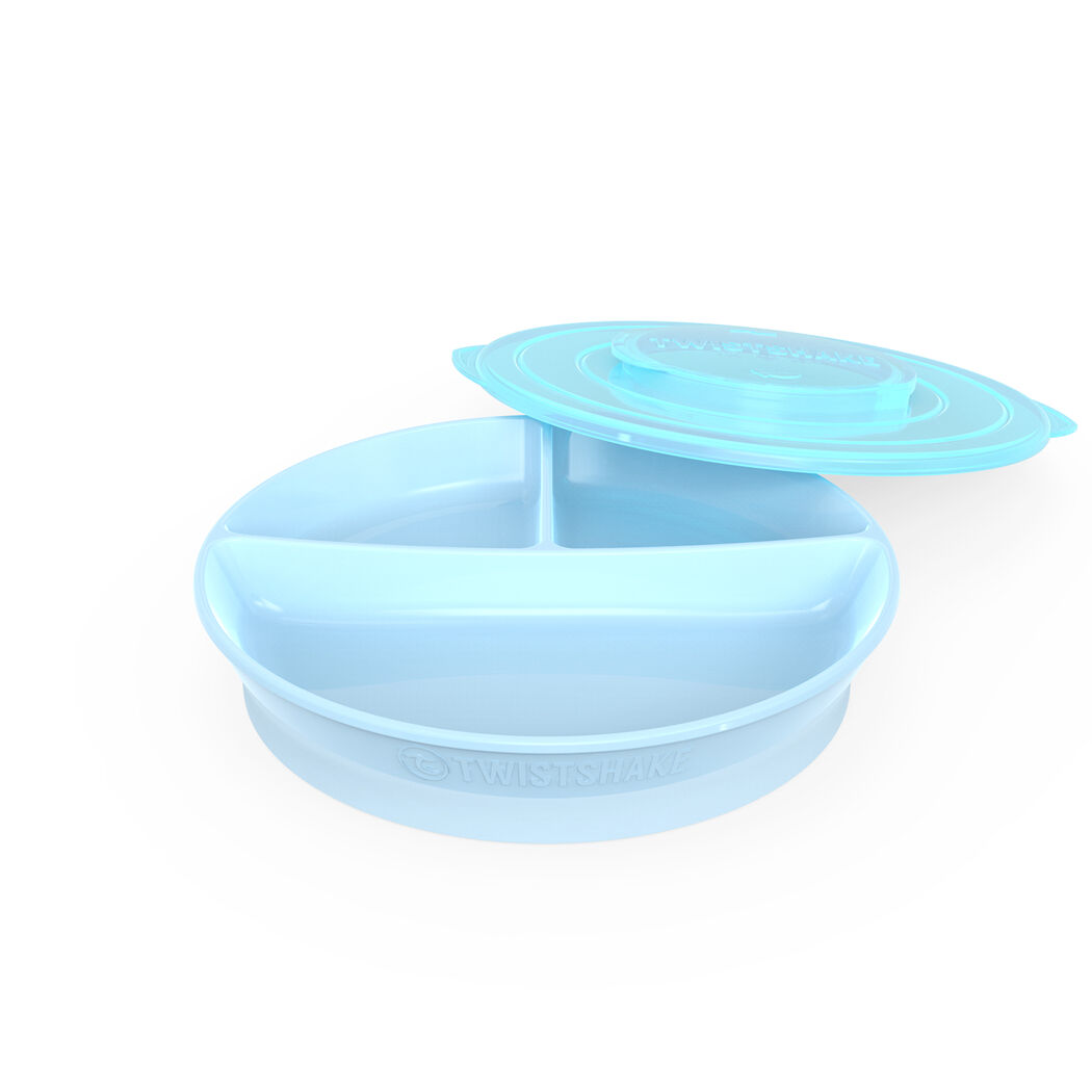Plato Dividido 6+M Azul Pastel