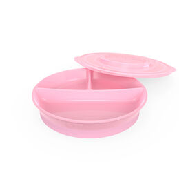 Plato Dividido 6+M Rosado Pastel